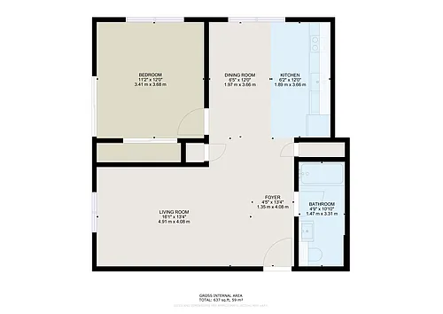 Floor plan One Bedroom