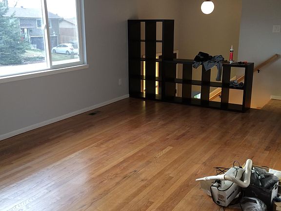 Living room with mountain views