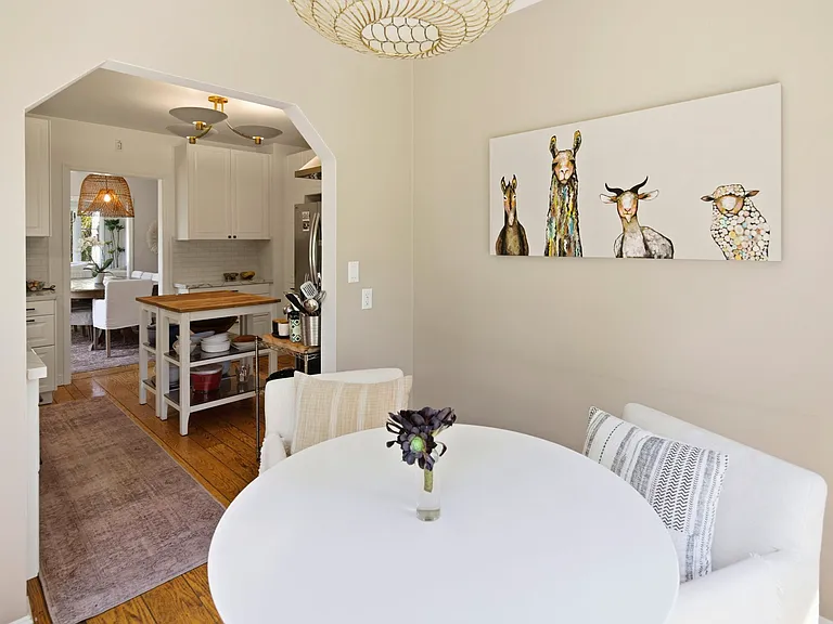 The breakfast nook off the living room.