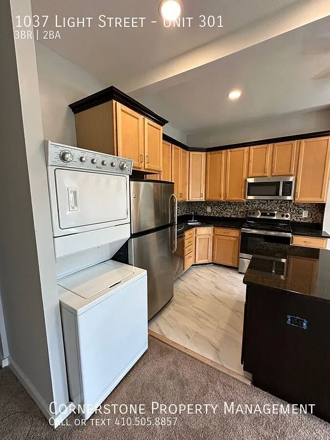 3 Beds 2 Baths | $2450 | 1037 Light St Unit 301 Baltimore, MD 21230 | Rooftop Deck! — Photo 3