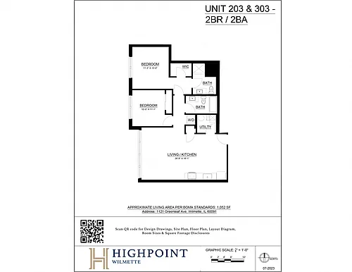 Floor plan 2 Bed 2 Bath