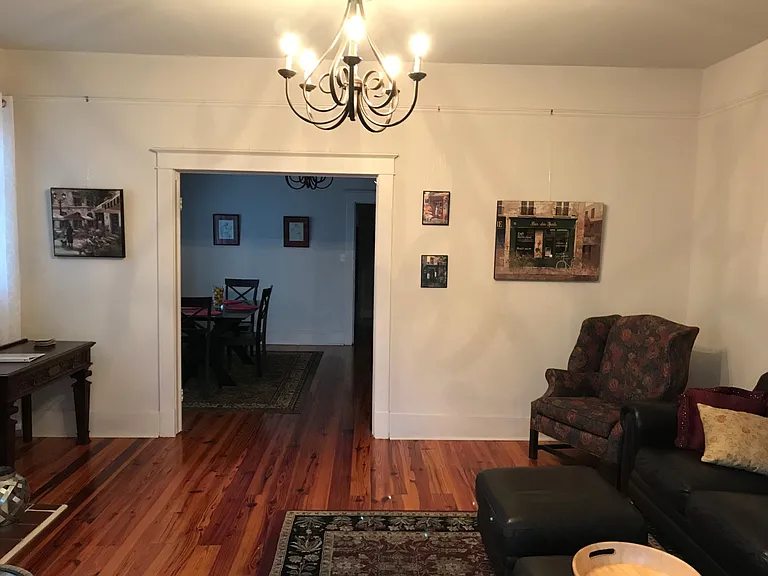 Living room facing dining room