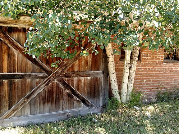 Detached garage barn door