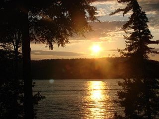 sunset from the deck