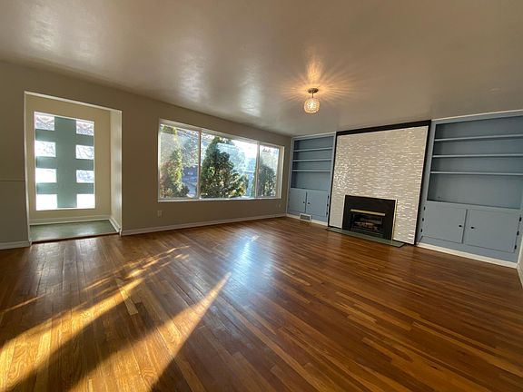 Glass Block and Gas Fireplace