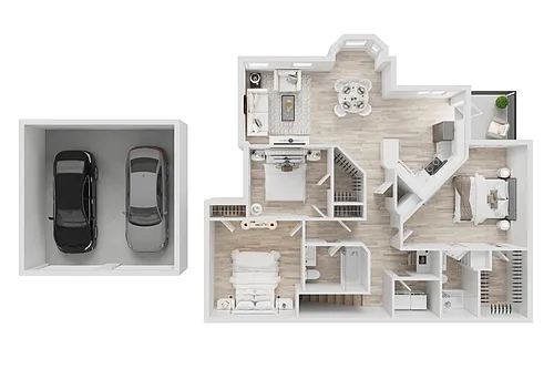 Floor plan C1 - Attached Garage