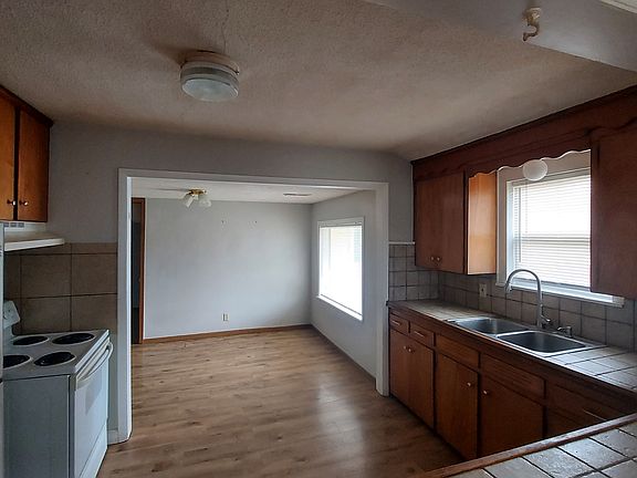 Kitchen looking into dining room