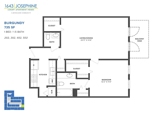 Floor plan Burgundy
