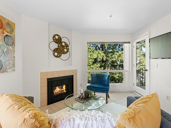 Glass door from living room to balcony.