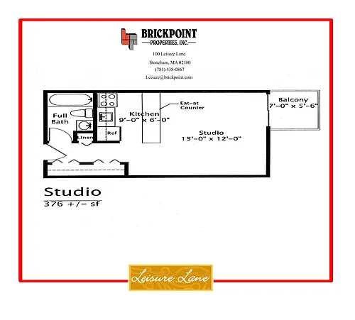 Floor plan STUDIO