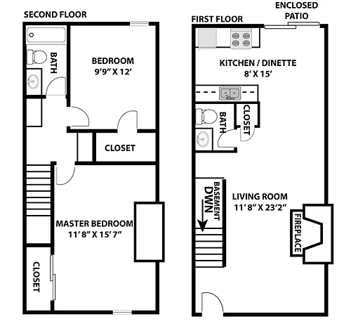 Floor plan The Finnegan Townhome