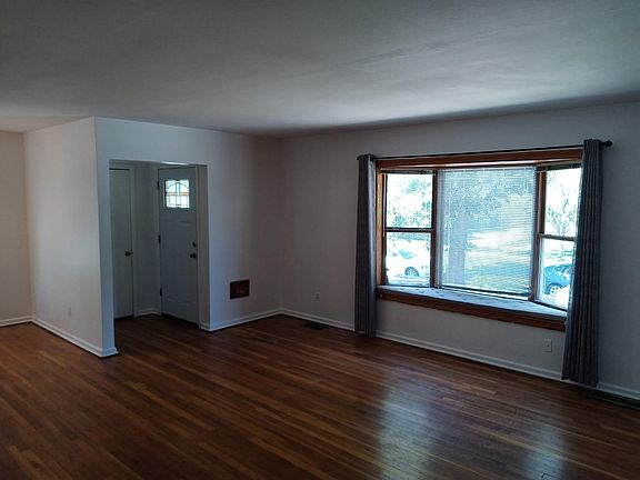 Living room with bay window