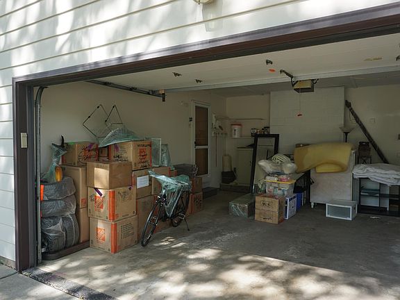 Interior of garage