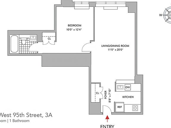 2nd image of 215 W 95th St APT 3A