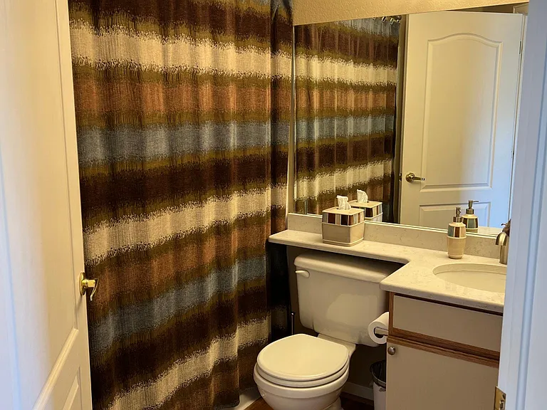 bathroom near living room
