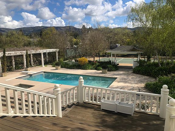 Backyard pool - tennis court