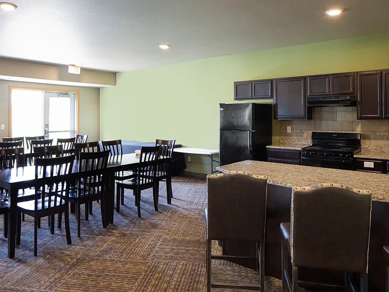 Enjoy time together in the community rooms