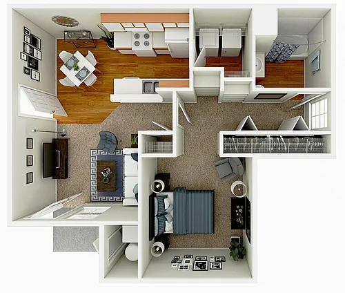 Floor plan DFC - 1X1 - MKT