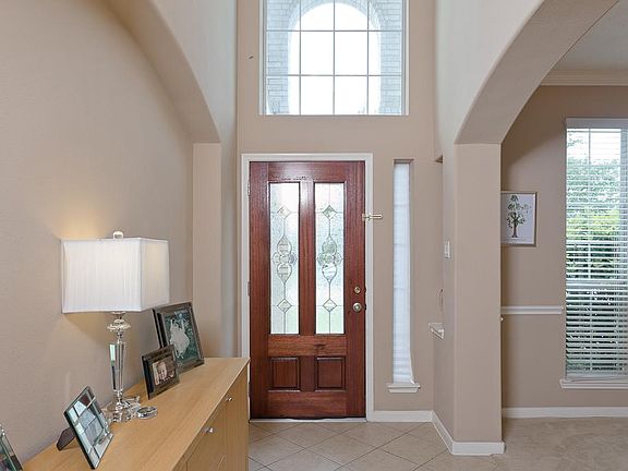 Foyer with high ceilings.