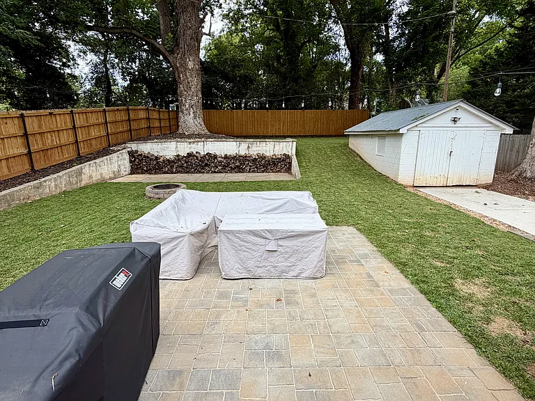 Backyard and large shed/garage