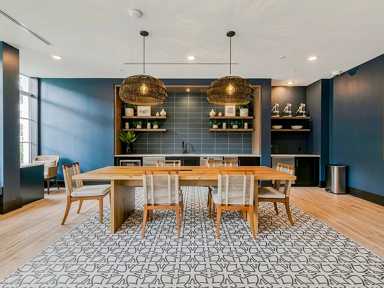 The resident clubhouse is the perfect space to unwind.