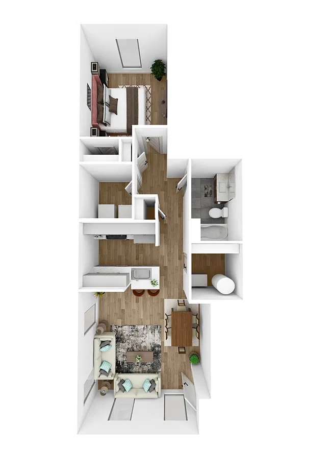 Floor plan 1 Bed 1 Bath
