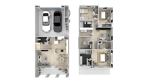 Floor plan 3 Bedrooms "C" w/ Den
