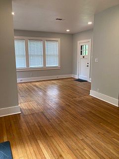 Front door and living/dining area
