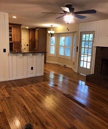 Back living area looking toward breakfast nook and kitchen.
