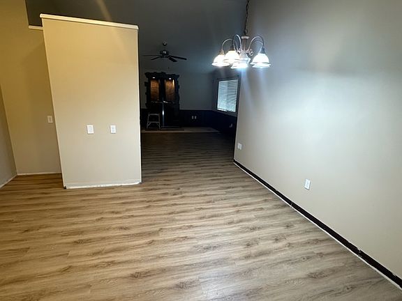 View from kitchen into the living room