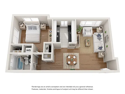 Floor plan 1BR C-Renovated