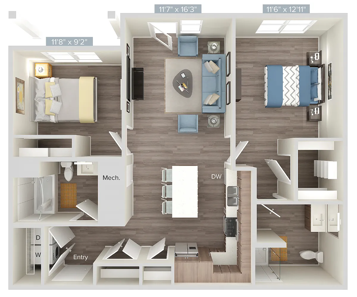 Floor plan B2-104