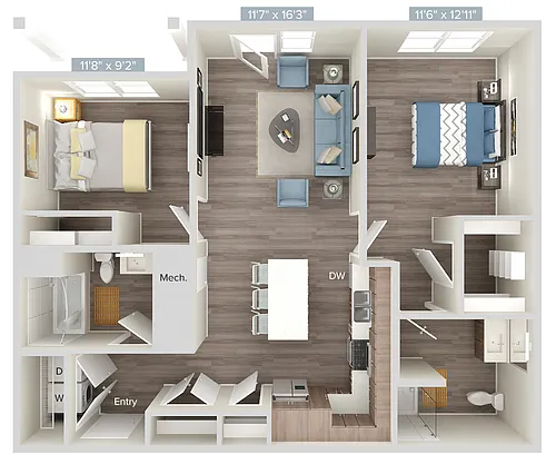 Floor plan B2-104