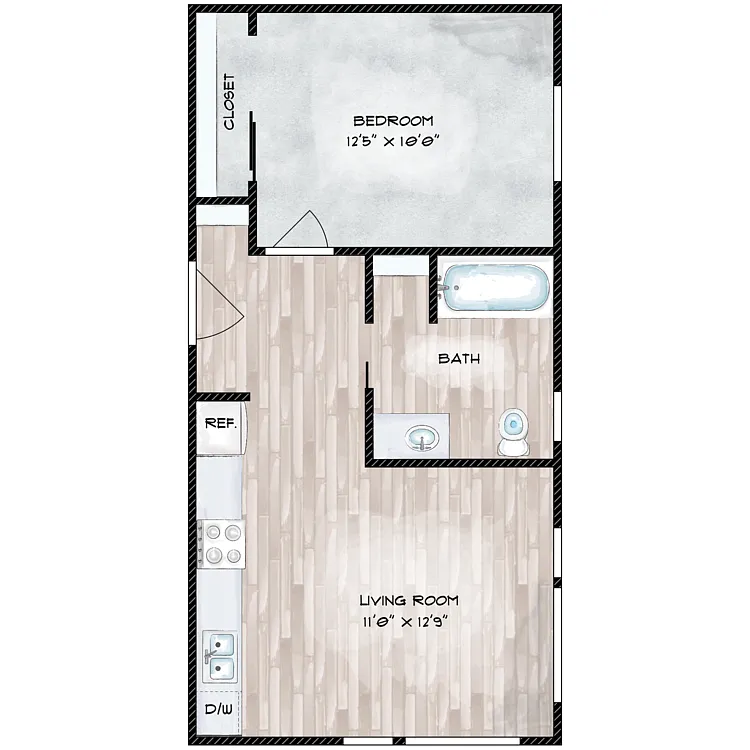 Floor plan 1 Bedroom