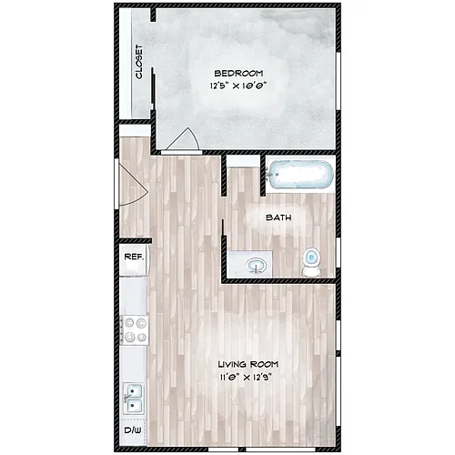 Floor plan 1 Bedroom
