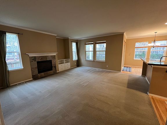 Family Room connected to kitchen and dining room