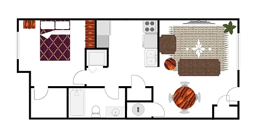 Floor plan One Bedroom
