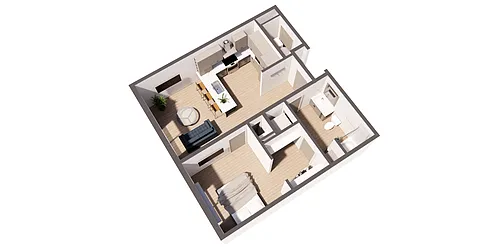 Floor plan Monet Rouge - INCOME RESTRICTED