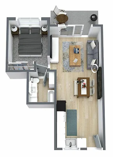 Floor plan 1 BED 1 BATH