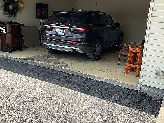 End unit spacious garage