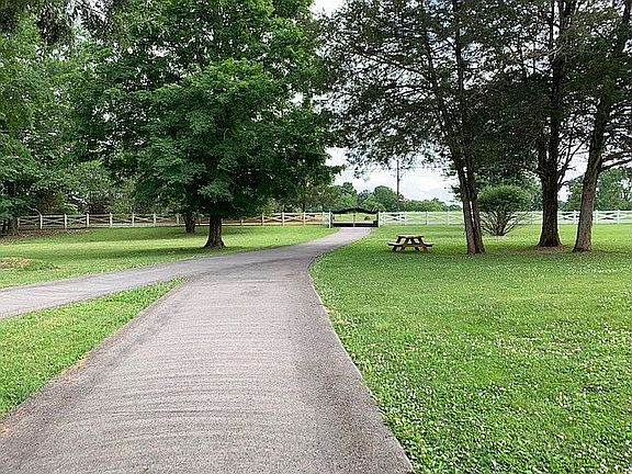 Driveway going to gate