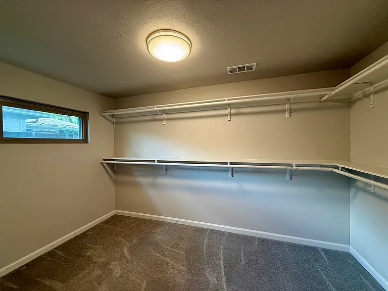 Oversized primary closet