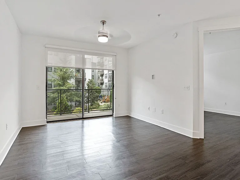 Large windows provide abundant natural light