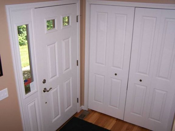 Front entry with large closet.