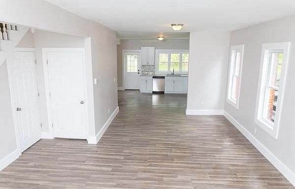 Living room and dining room open to the kitchen