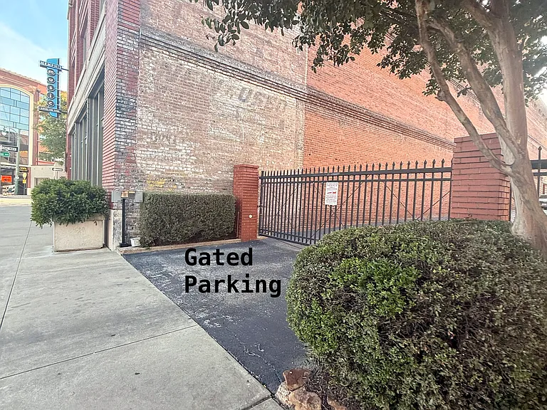 Gated parking entrance