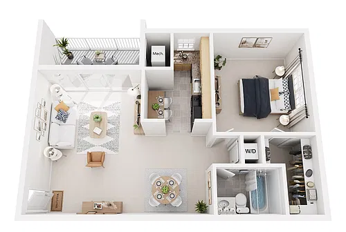 Floor plan 1 Bedroom