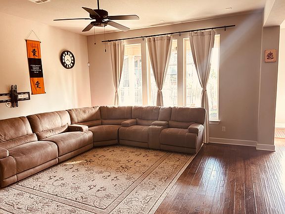 Living room with large windows
