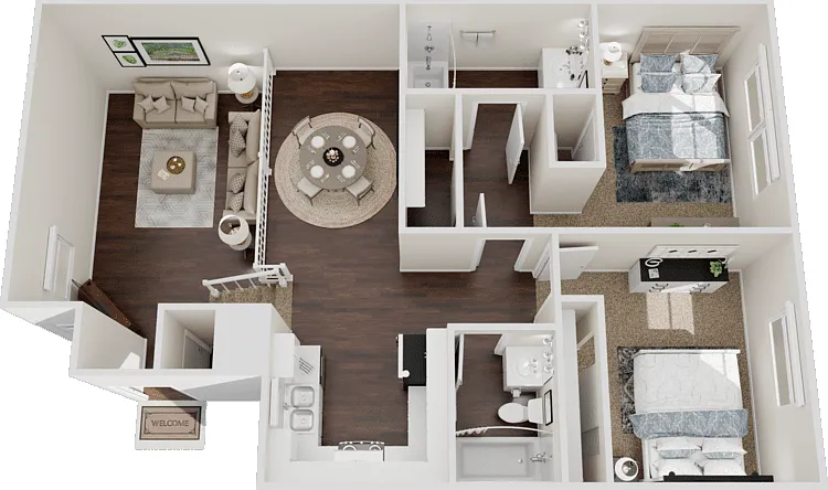 Plan B2-TH Floorplan Diagram