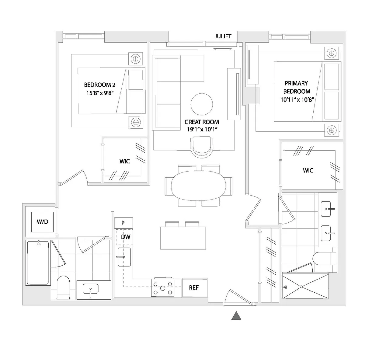 Floor plan 2 BED A5